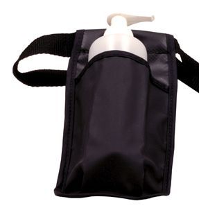 Massage Bottle Holster with Bottle and Pump - Single - Black